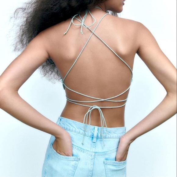 Zara sequin butterfly Crop Festival top New with tags!🦋 - Picture 8 of 16